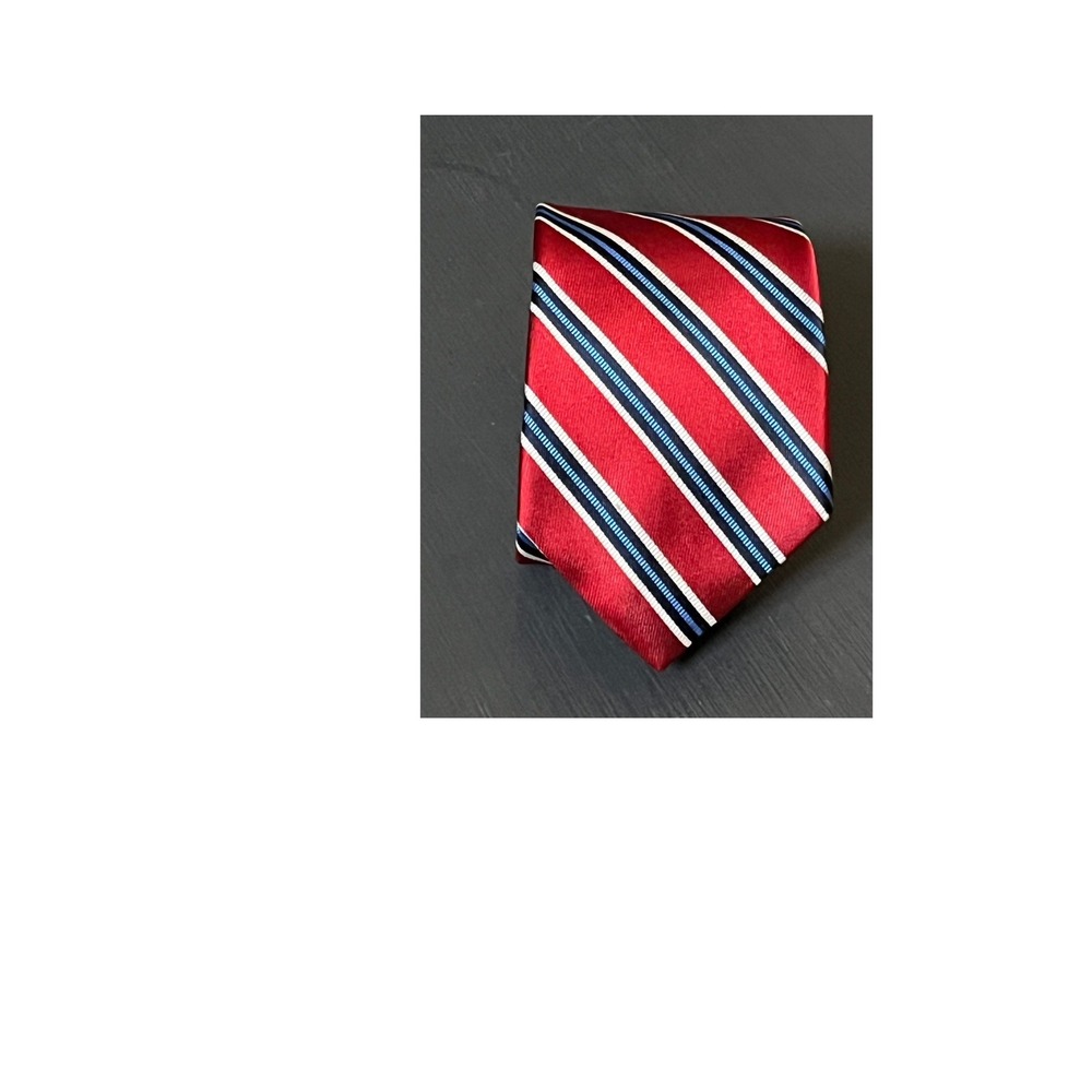 Brooks Brothers Red Striped Silk Tie Shiny Premium Made in USA‎
